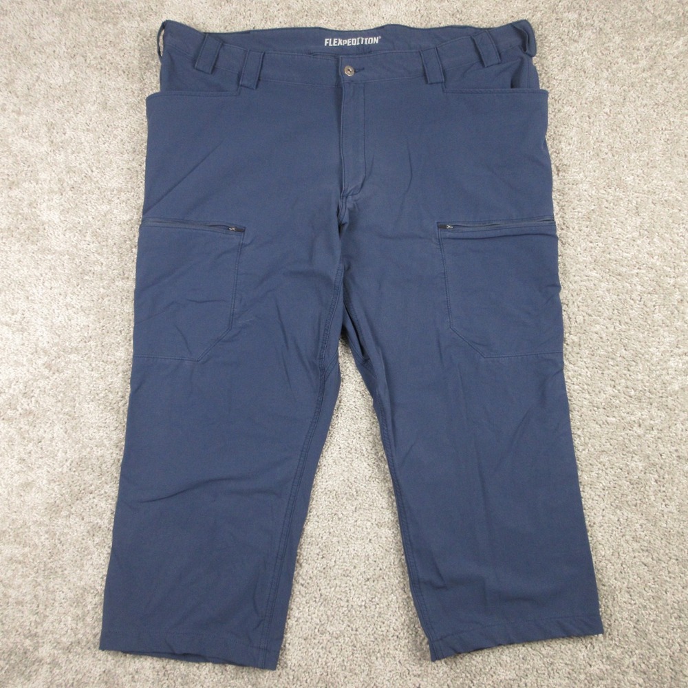Duluth Pants Mens 44x25 (Tag 44x32) Blue Flexpedition Relaxed Fit Cargo Workwear